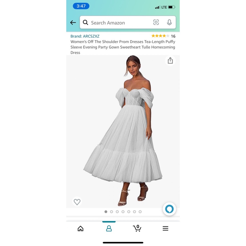 Women's Off The Shoulder white Dress